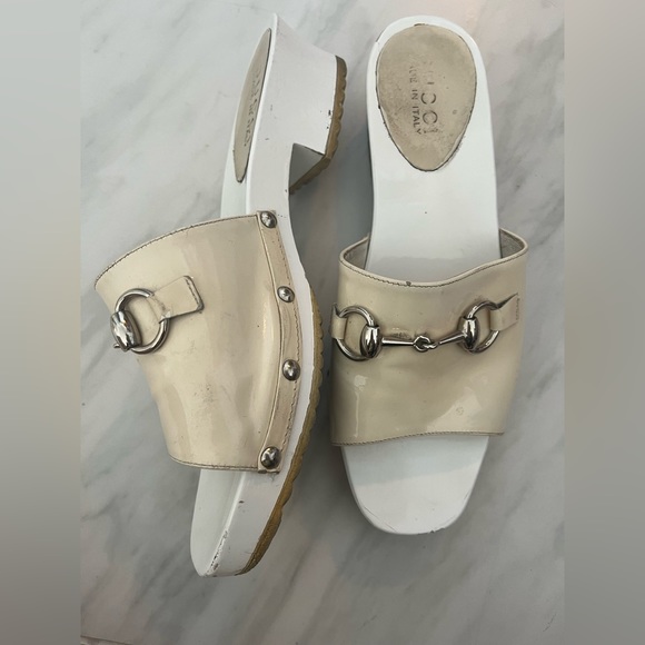 Vintage Gucci horsebit mule clog block heel slides - Picture 1 of 12